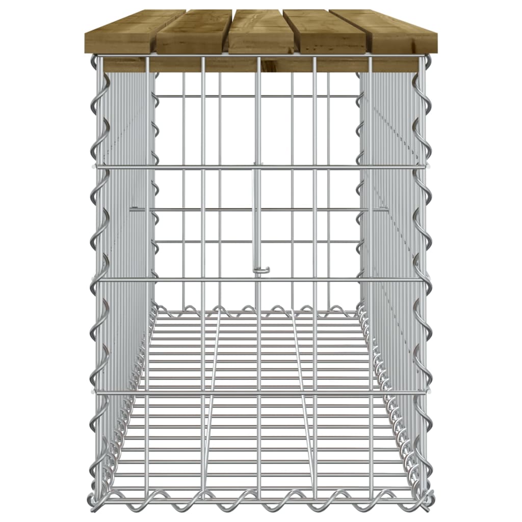 vidaXL Garden Bench Gabion Design 103x31.5x42 cm Impregnated Wood Pine