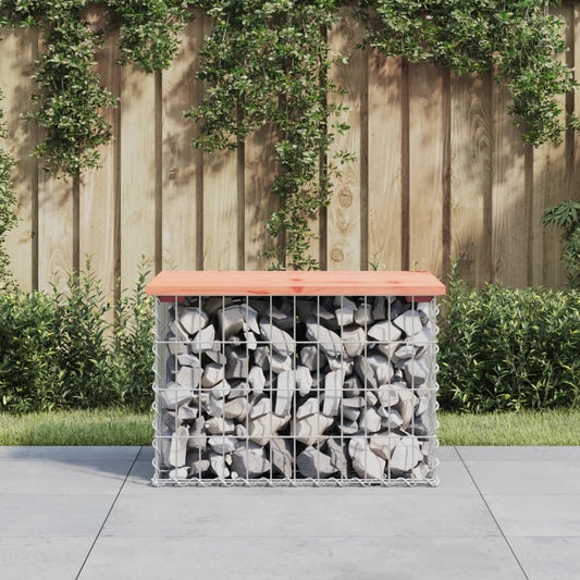 vidaXL Garden Bench Gabion Design 63x44x42 cm Solid Wood Douglas