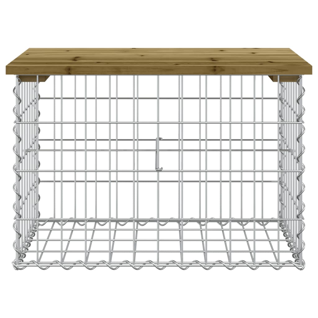 vidaXL Garden Bench Gabion Design 63x44x42 cm Impregnated Wood Pine