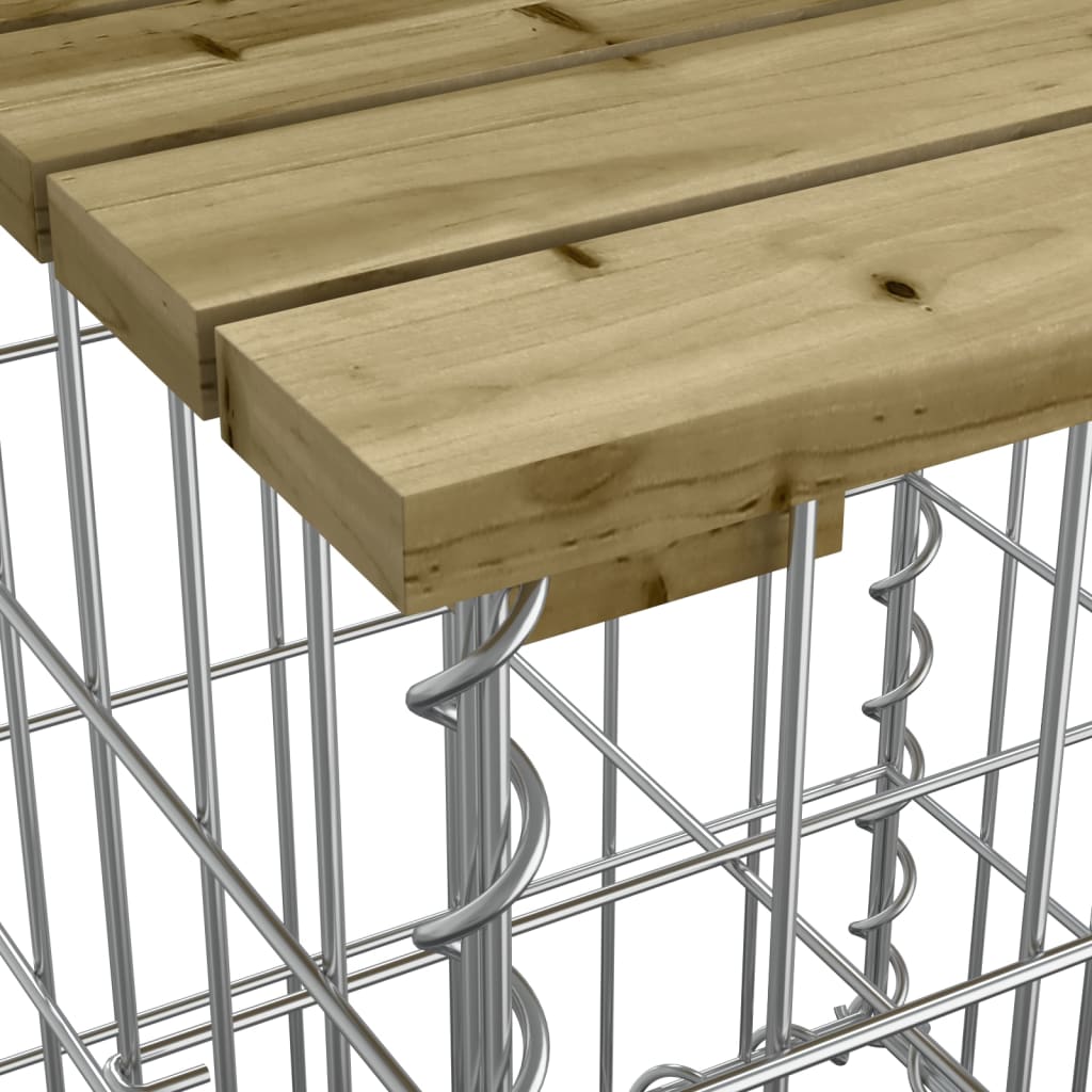 Garden Table Gabion Design 100x70x72 cm Impregnated Wood Pine