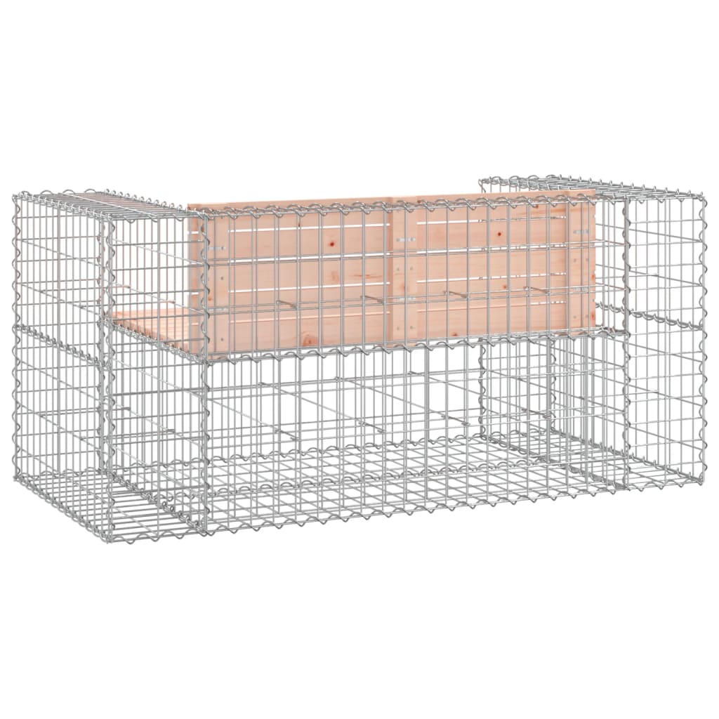 Garden Bench | Douglas wood, Galvanised steel | Solid douglas wood