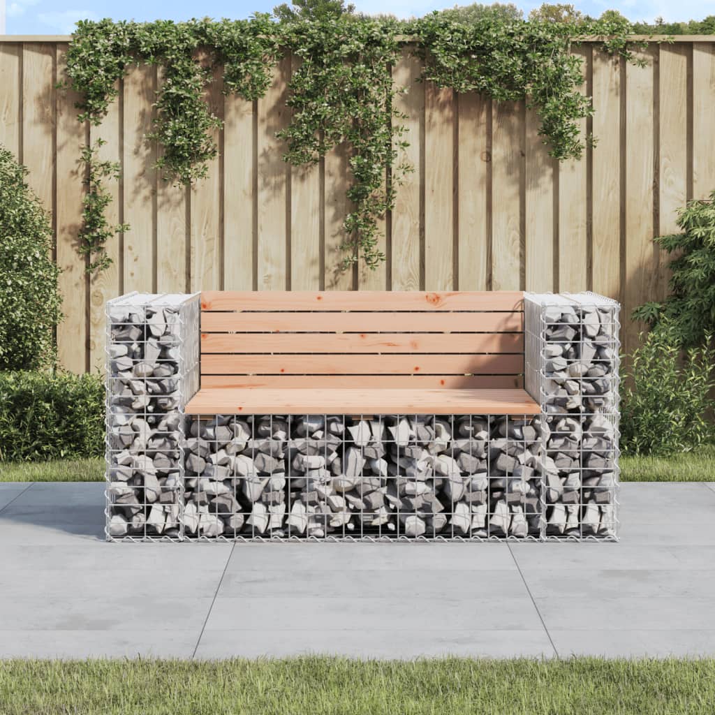 Garden Bench | Douglas wood, Galvanised steel | Solid douglas wood