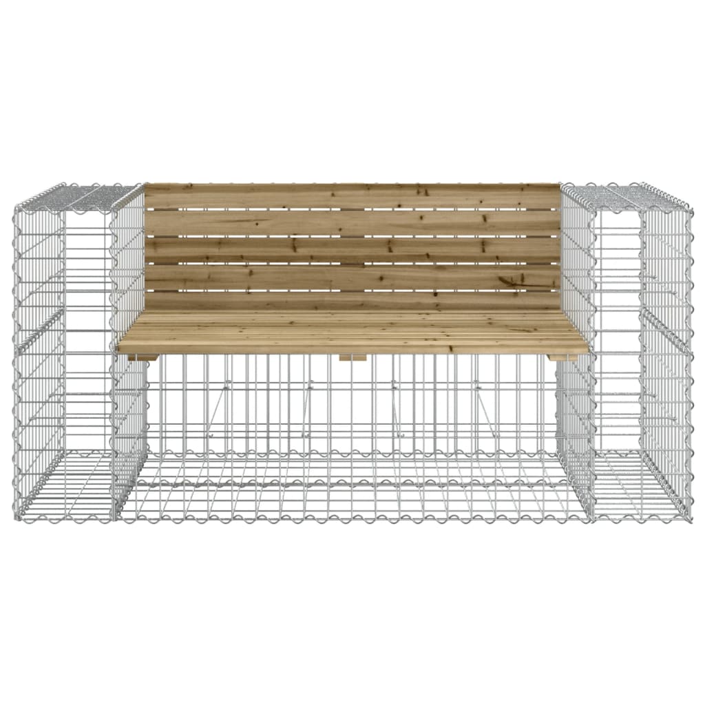 vidaXL Garden Bench Gabion Design 143x71x65.5 cm Impregnated Wood Pine