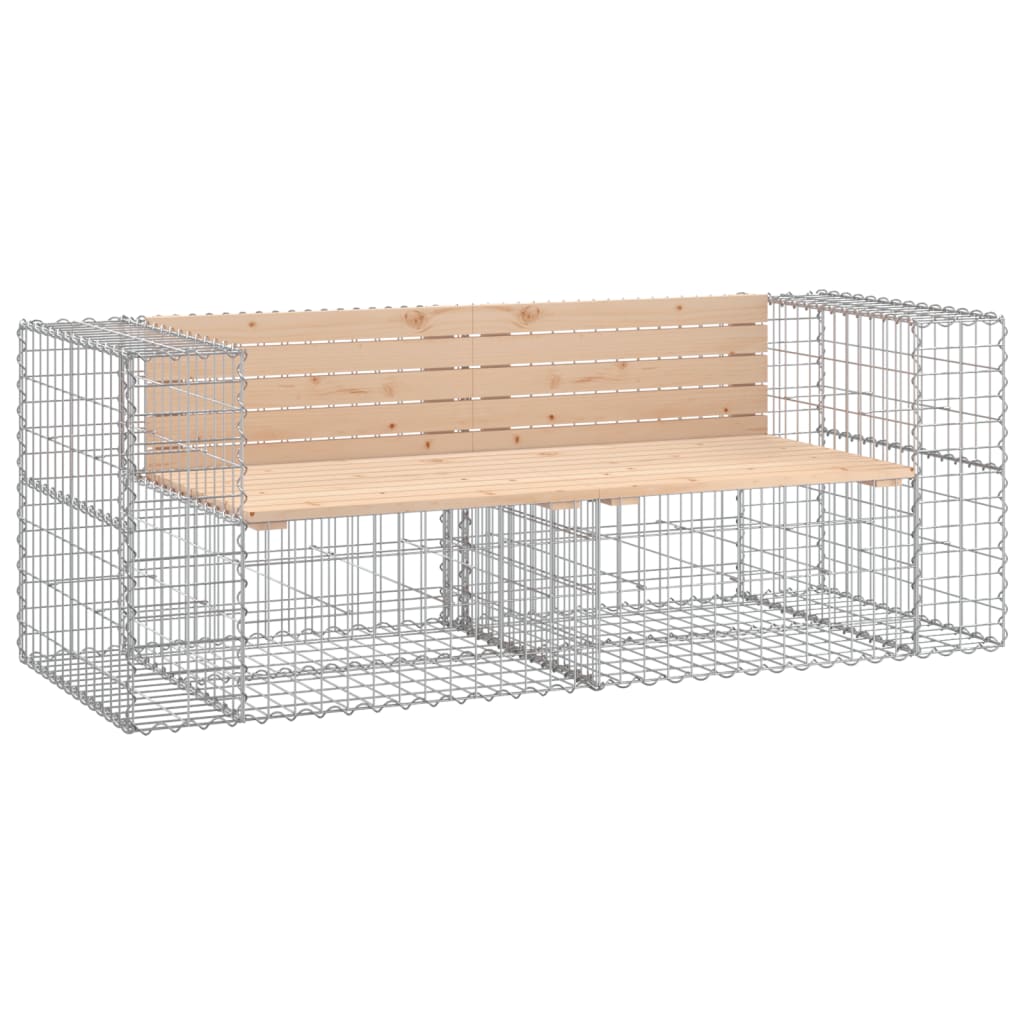 Garden Bench | Natural wood | Solid Pine wood, Galvanised steel