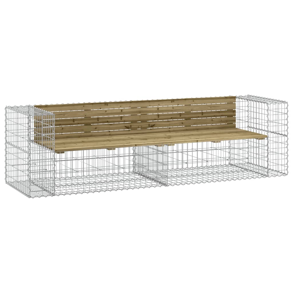 Garden Bench | Natural Pine | Treated Pine Wood, Galvanised Steel | Large