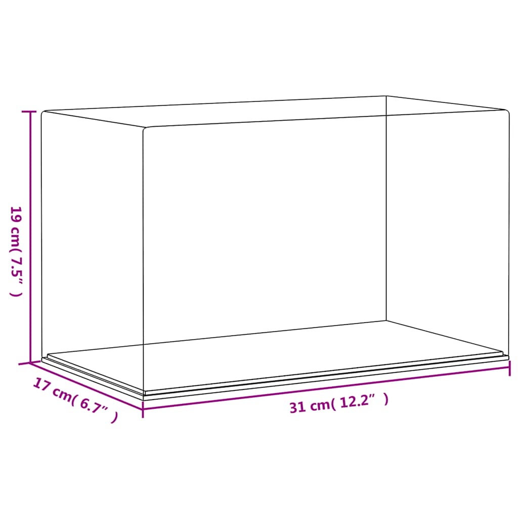 Display Box Transparent 31x17x19 cm Acrylic