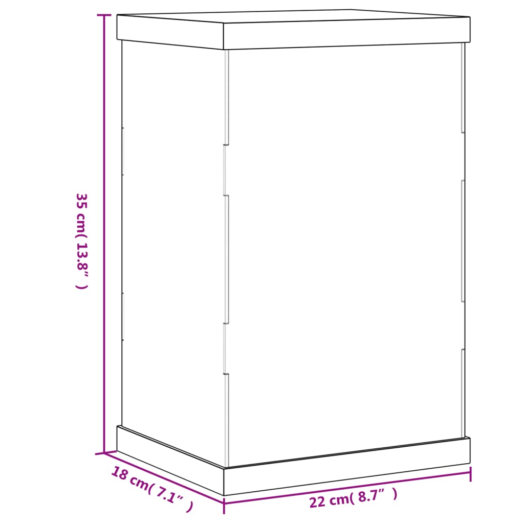 Display Box Transparent 22x18x35 cm Acrylic