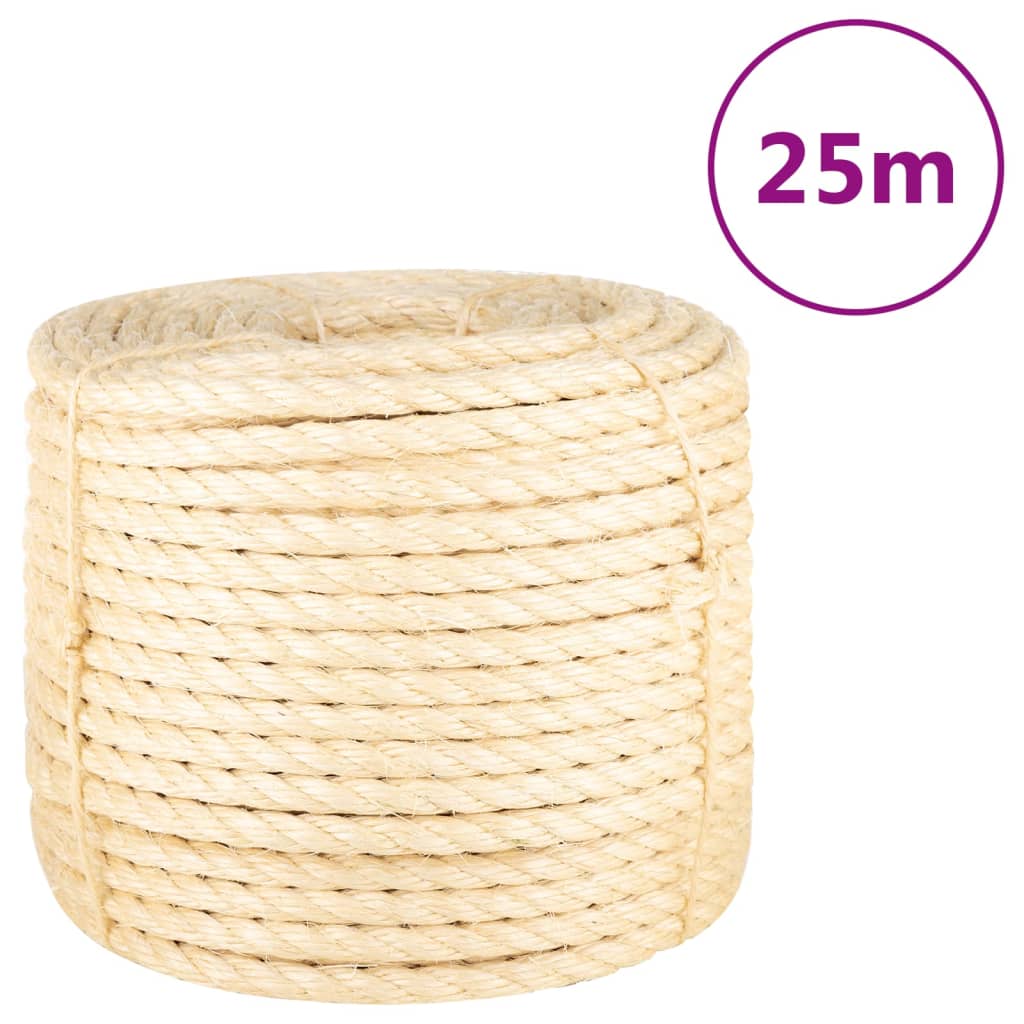 vidaXL Rope 100% Sisal 14 mm 25 m