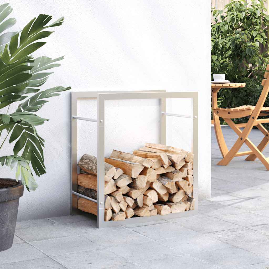 Firewood Rack 50x28x56 cm Stainless Steel