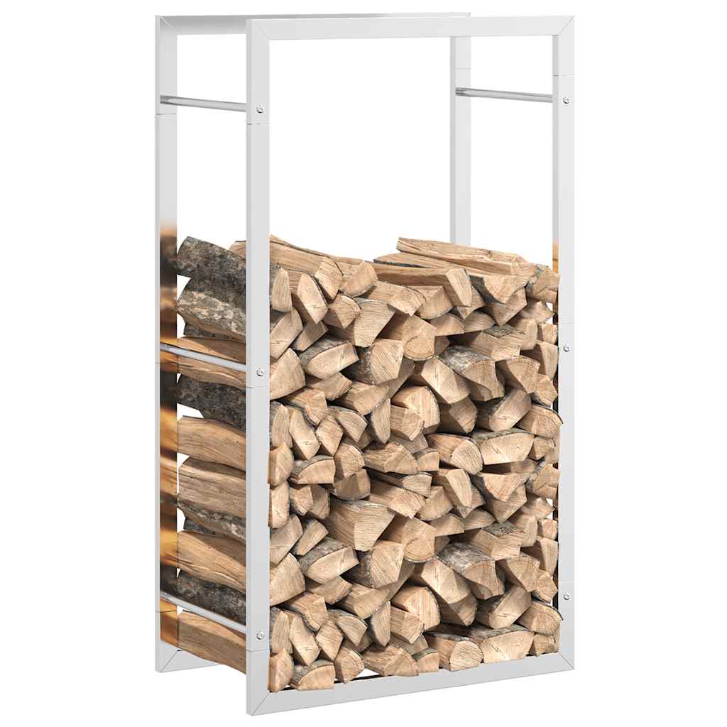 Firewood Rack 50x28x94 cm Stainless Steel