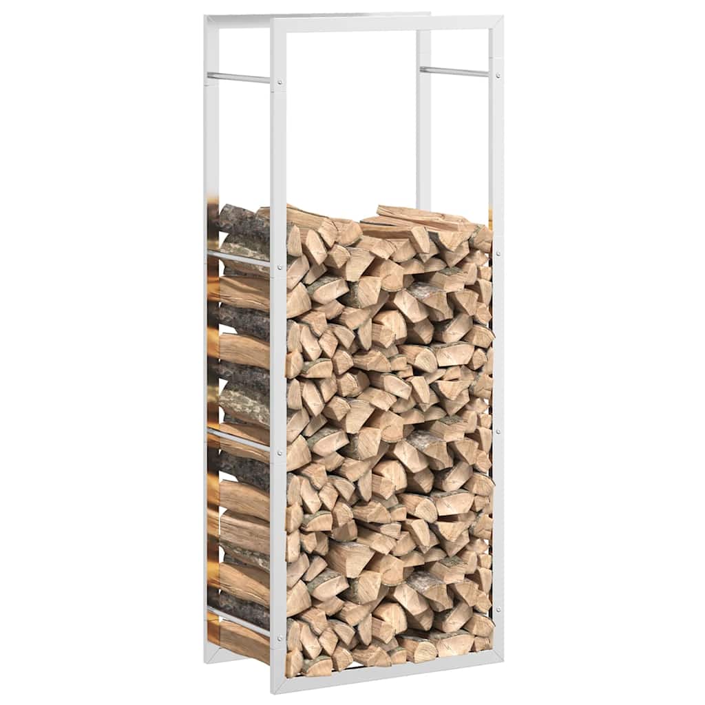 Firewood Rack 50x28x132 cm Stainless Steel