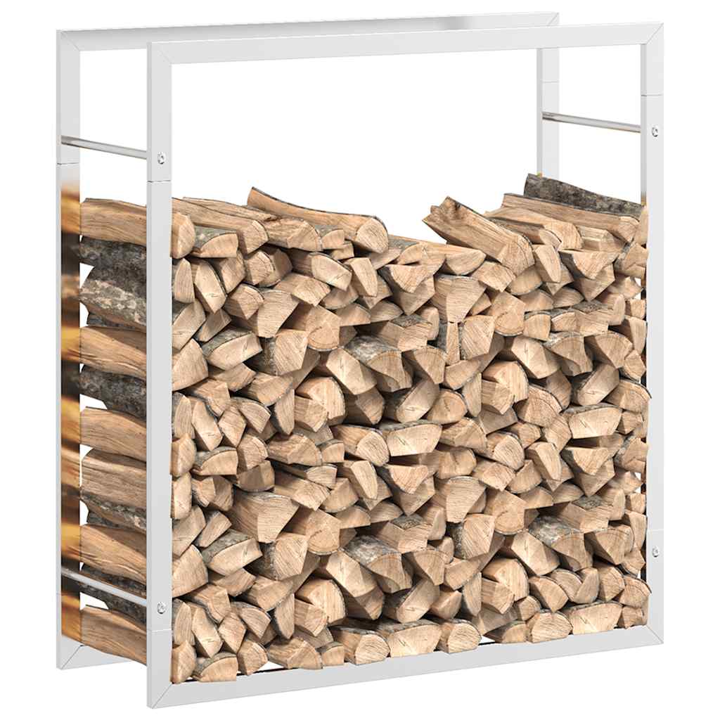 Firewood Rack 80x28x86 cm Stainless Steel