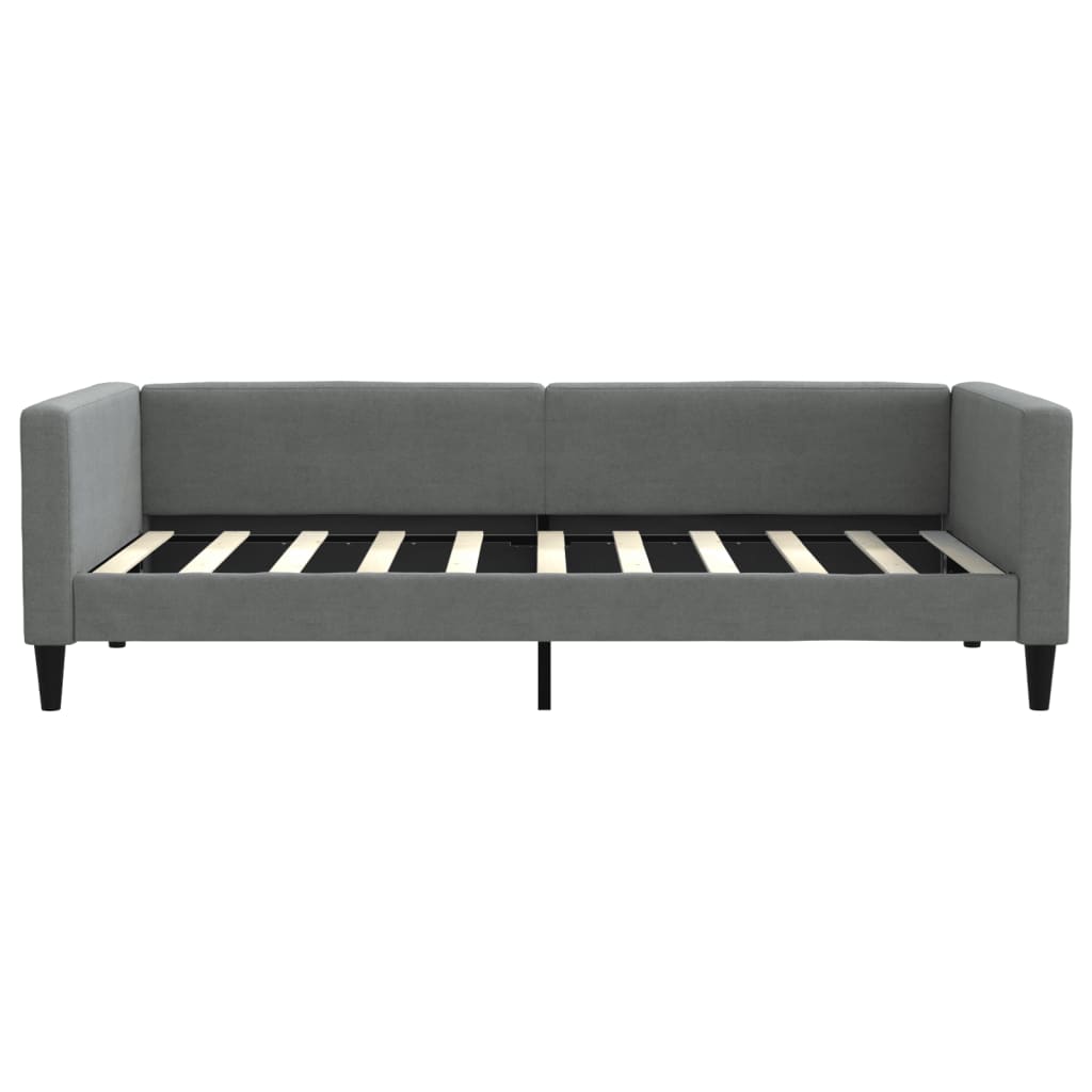 Daybed with Mattress Dark Grey 90x190 cm Fabric