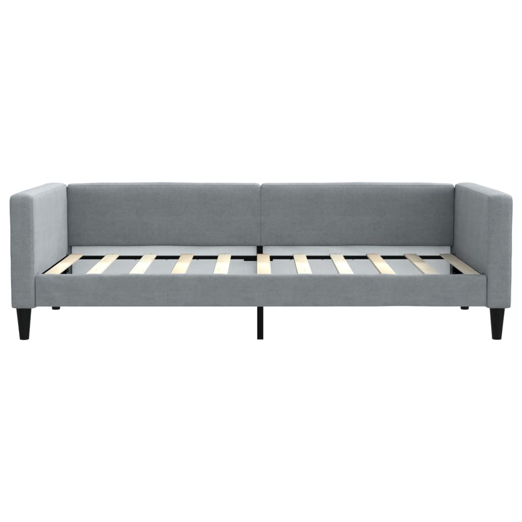 Daybed with Trundle without Mattress Light Grey 90x190 cm Single