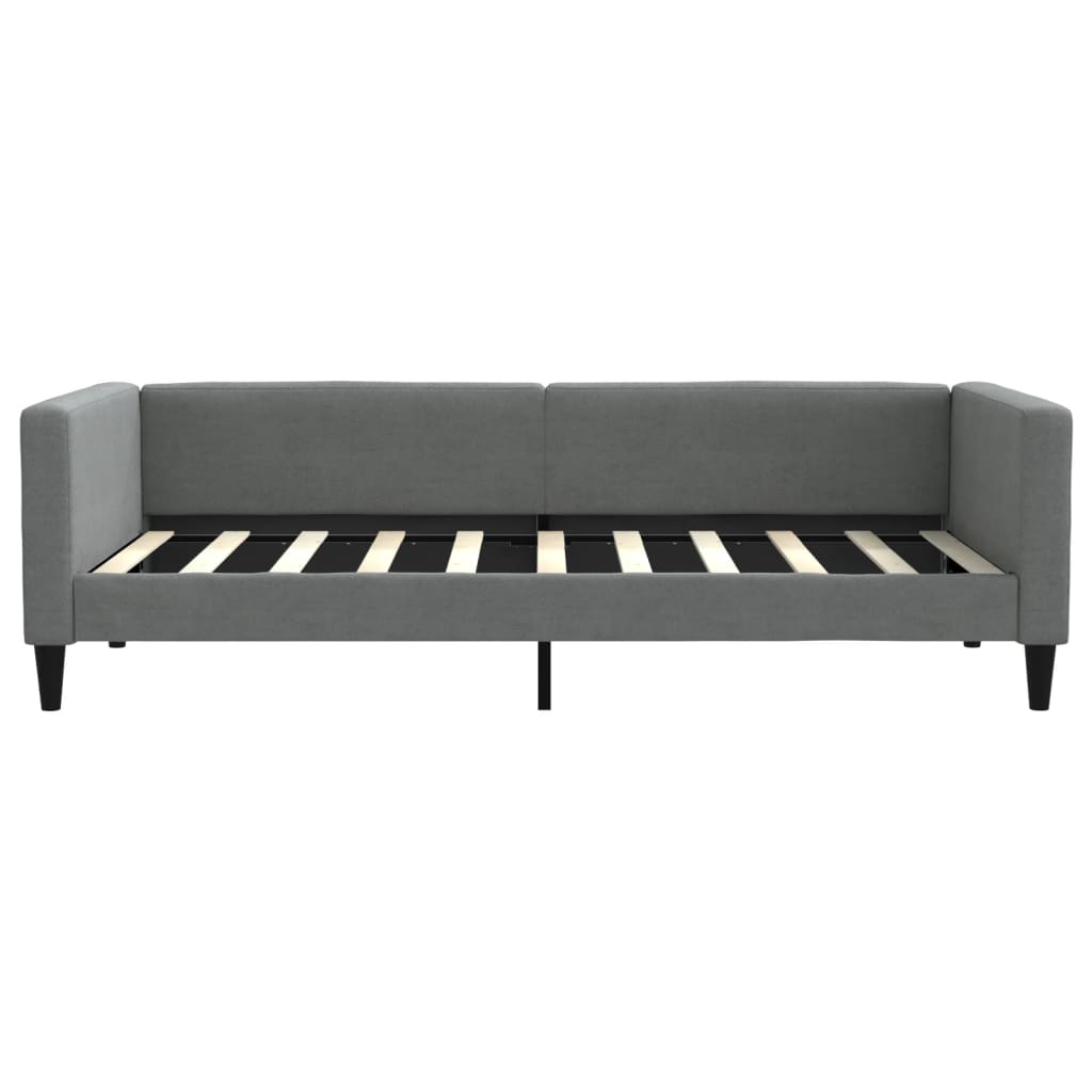 Daybed with Trundle&Drawers without Mattress Dark Grey 90x190 cm Single