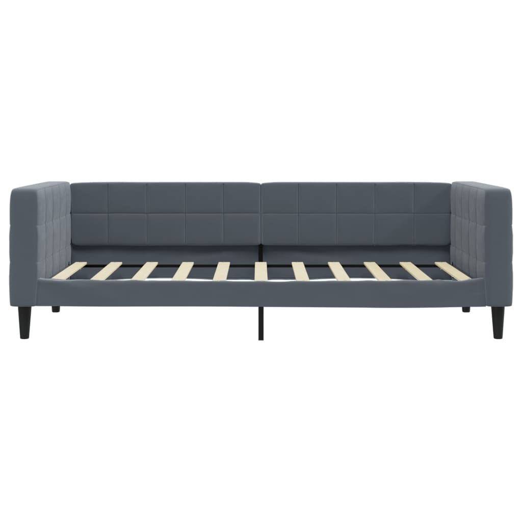 Daybed with Trundle without Mattress Dark Grey 90x190 cm Single