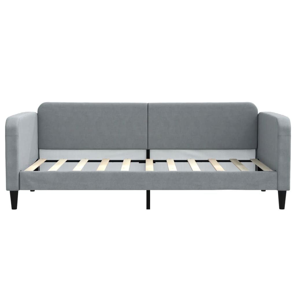 Daybed with Mattress Light Grey 90x190 cm Fabric