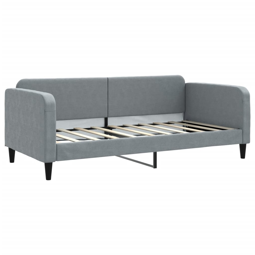 Daybed with Trundle without Mattress Light Grey 90x190 cm Single