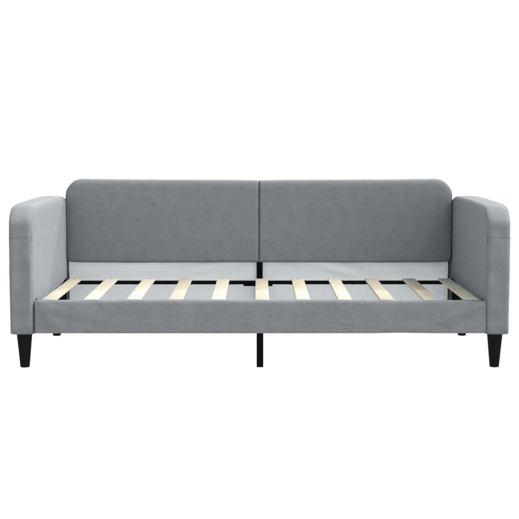 Daybed with Trundle without Mattress Light Grey 90x190 cm Single