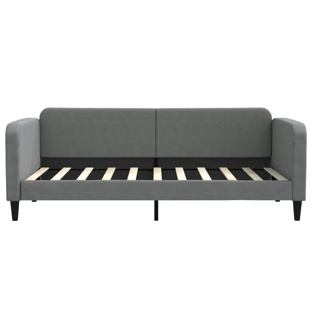 Daybed with Trundle without Mattress Dark Grey 90x190 cm Single