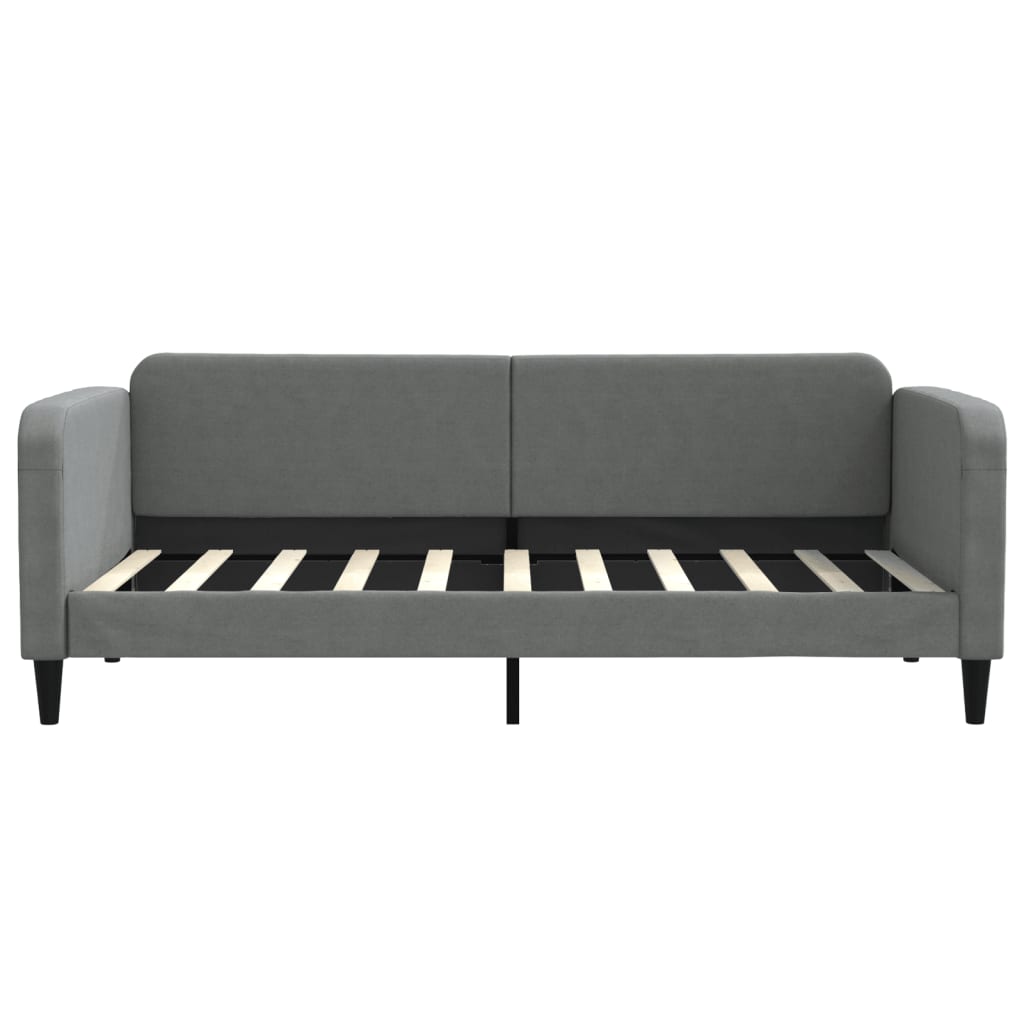 Daybed with Trundle&Drawers without Mattress Dark Grey 90x190 cm Single