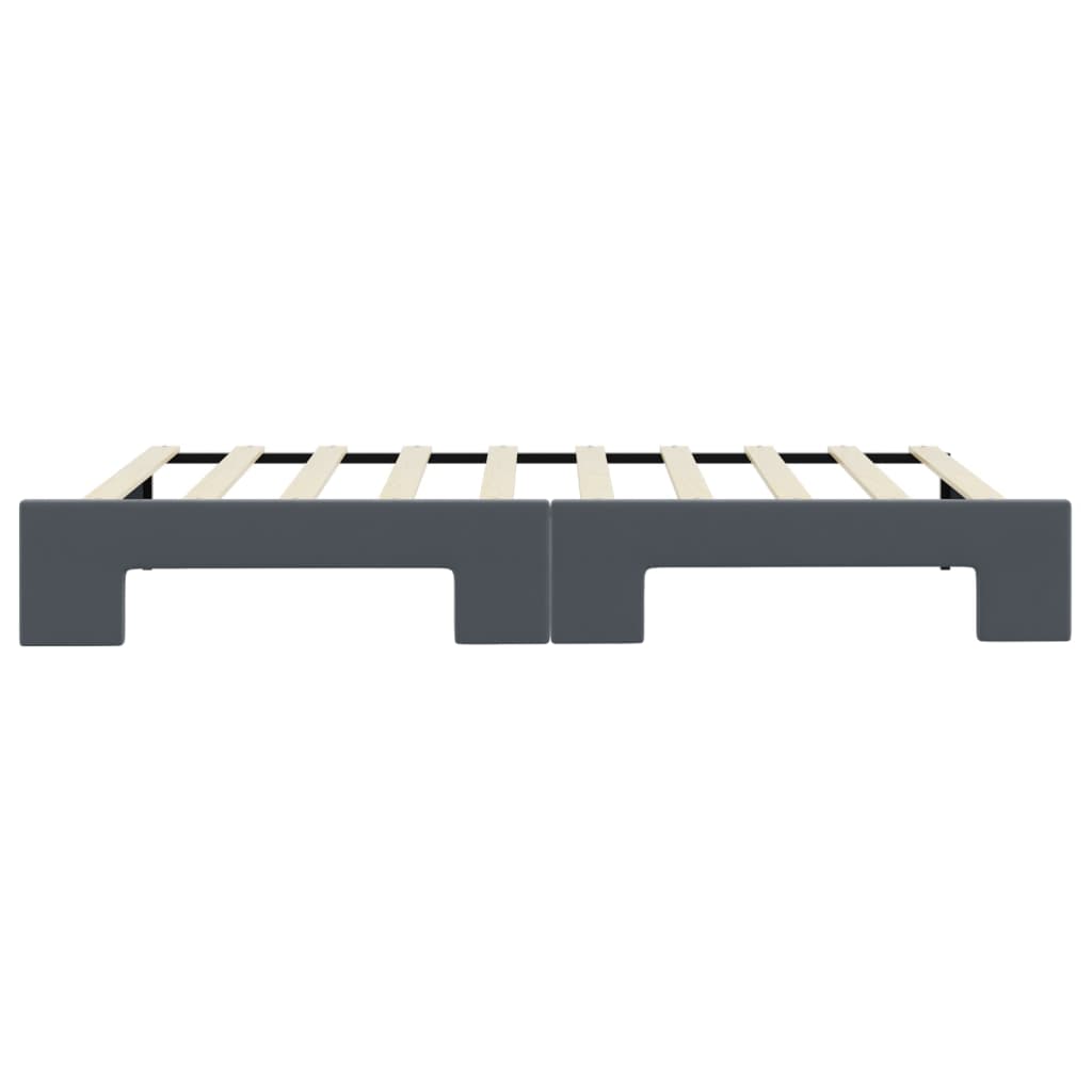 Daybed with Trundle without Mattress Dark Grey 90x190 cm Single