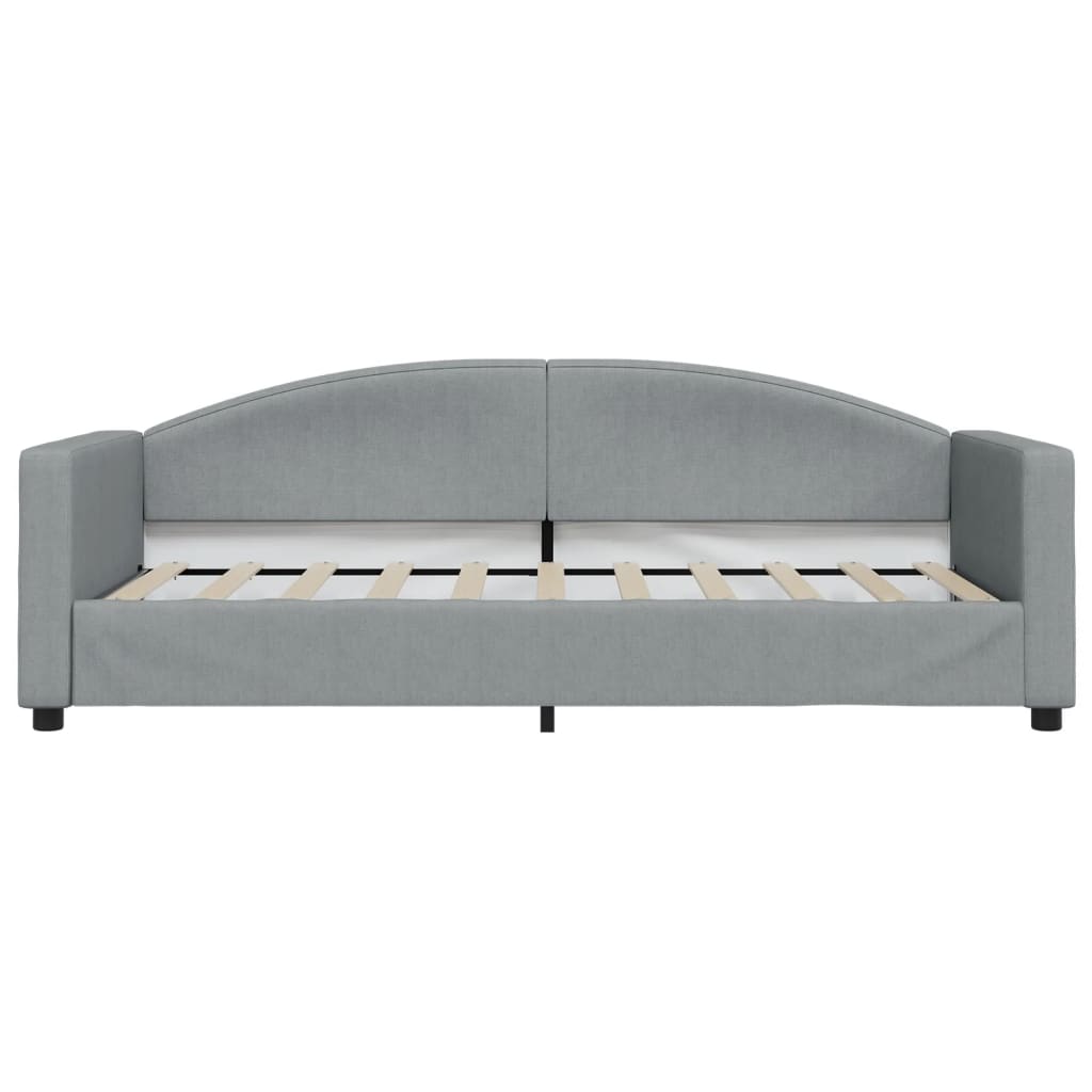 Daybed with Mattress Blue Light Grey 90x190 cm Fabric