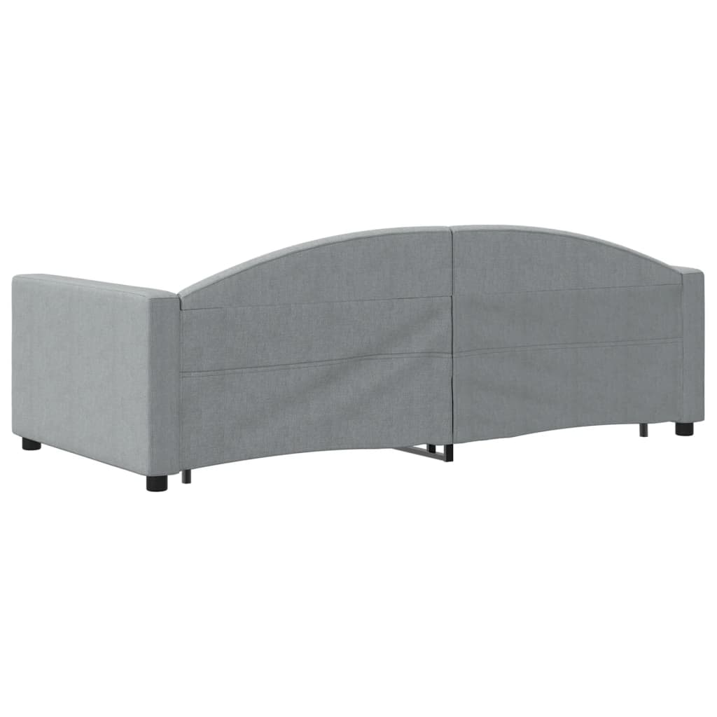 Daybed with Trundle without Mattress Light Grey 90x190 cm Single