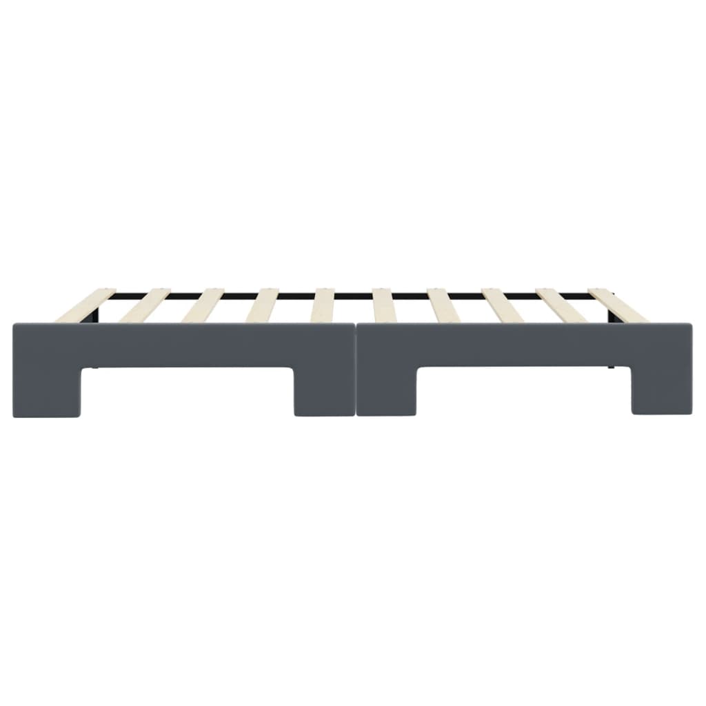 Daybed with Trundle without Mattress Dark Grey 90x190 cm Single