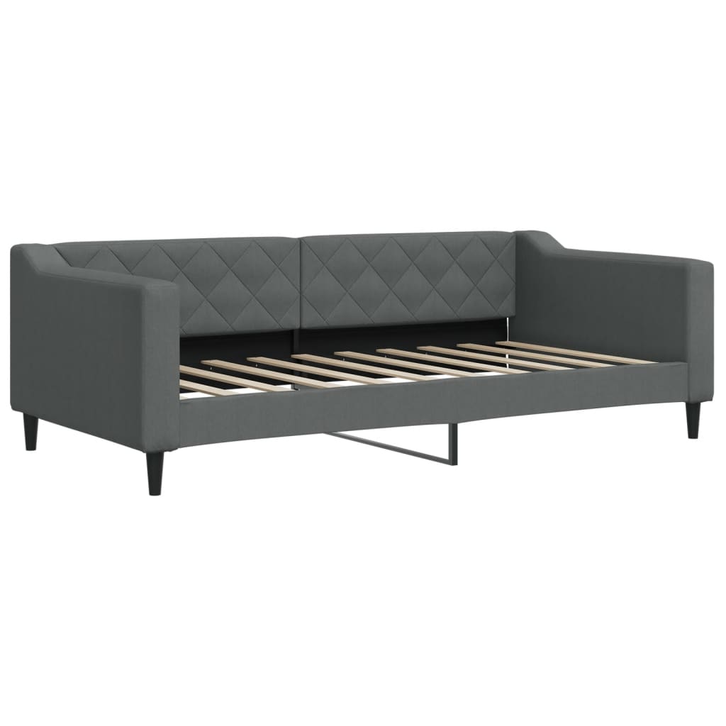 Daybed with Mattress Dark Grey 90x190 cm Fabric