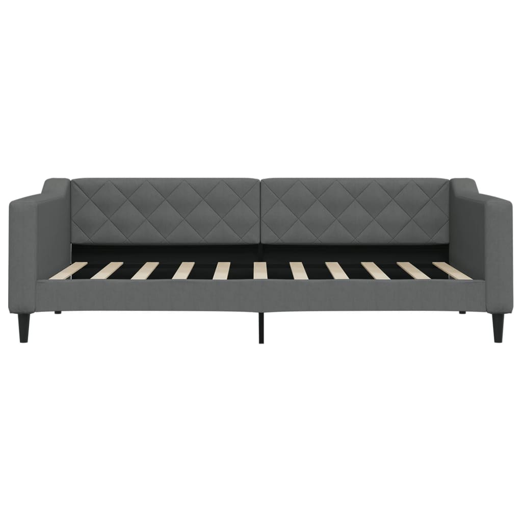 Daybed with Mattress Dark Grey 90x190 cm Fabric
