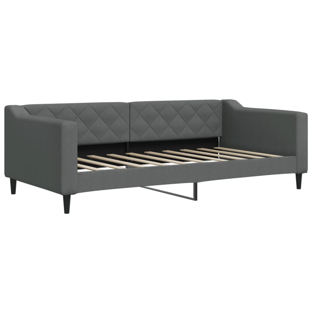 Daybed with Trundle without Mattress Dark Grey 90x190 cm Single