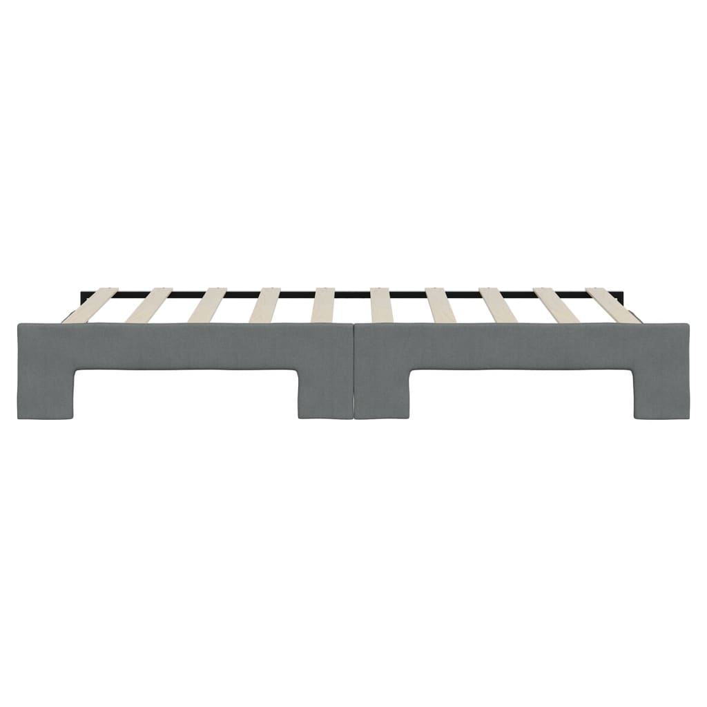 Daybed with Trundle without Mattress Dark Grey 90x190 cm Single