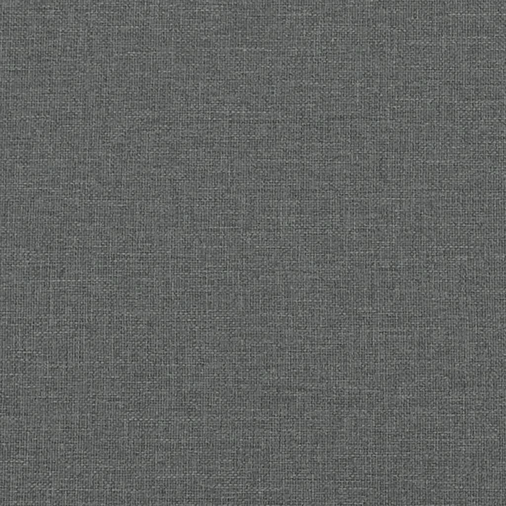 Daybed with Trundle and Mattresses Dark Grey 90x190 cm Fabric