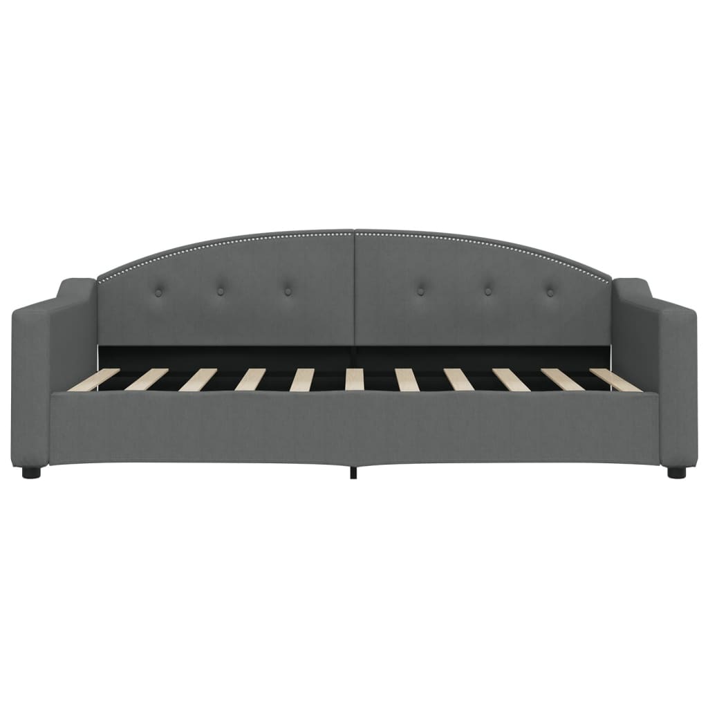 Daybed with Trundle without Mattress Dark Grey 90x190 cm Single