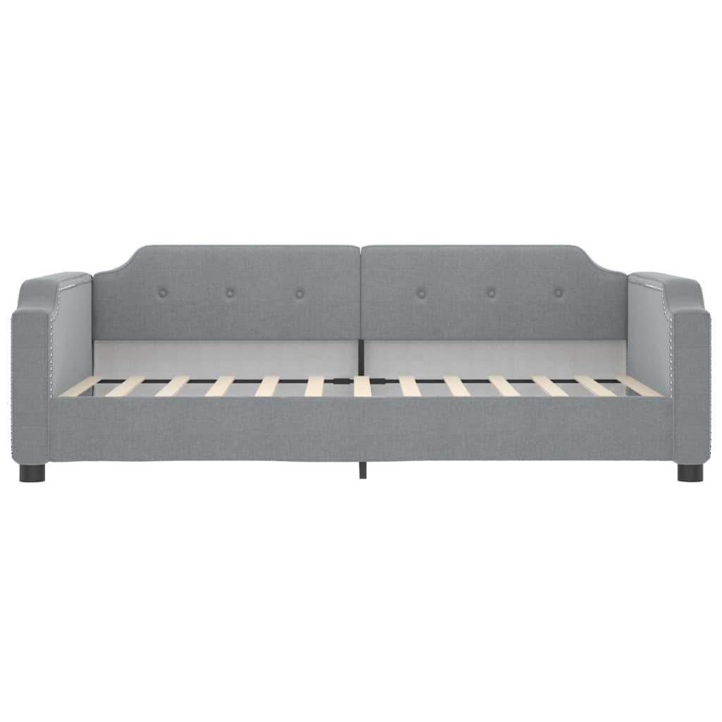 Daybed with Mattress Light Grey 90x190 cm Fabric