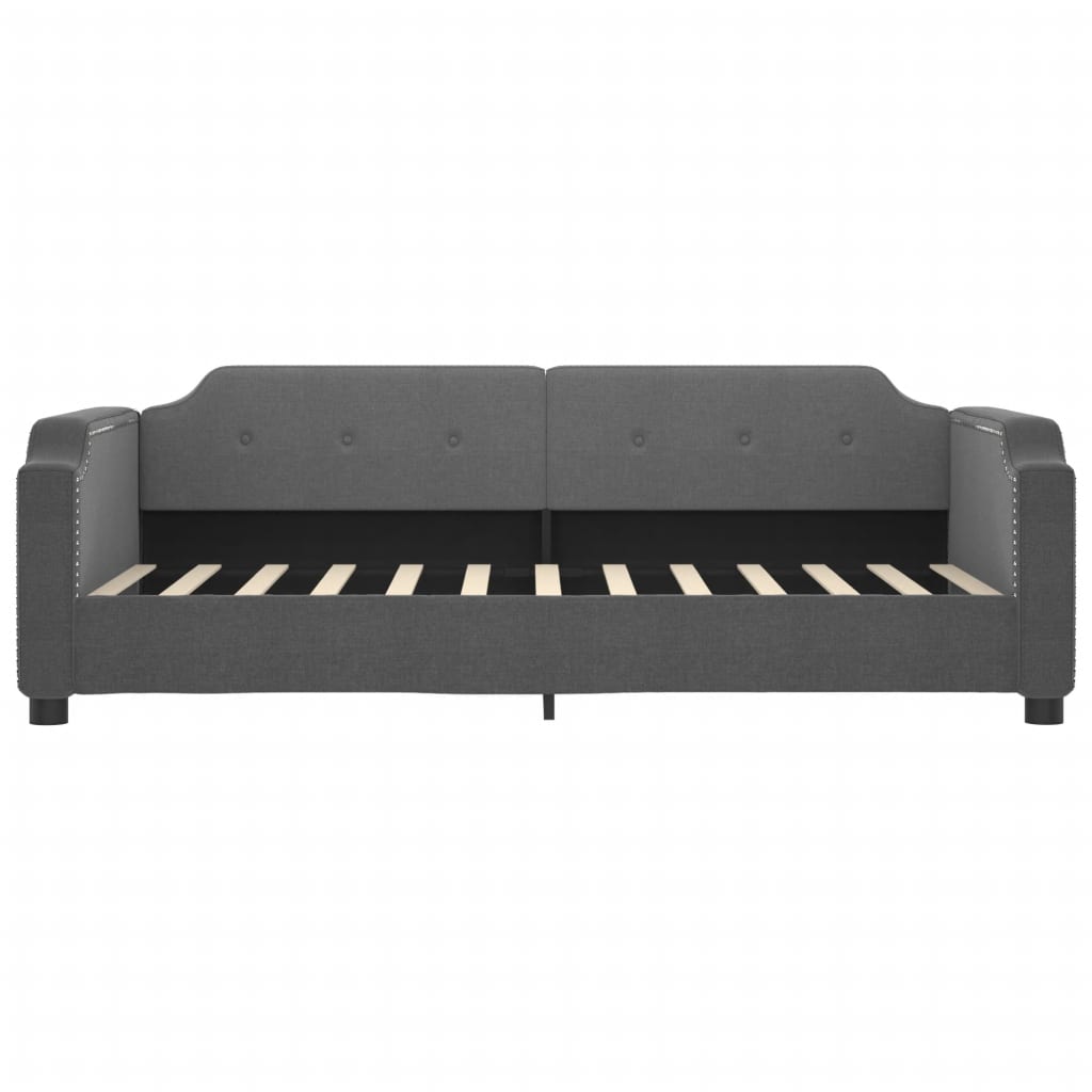 Daybed with Mattress Dark Grey 90x190 cm Fabric
