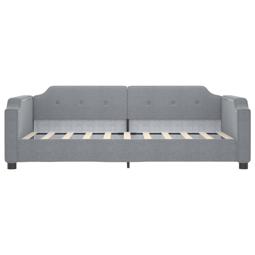 Daybed with Trundle without Mattress Light Grey 90x190 cm Single