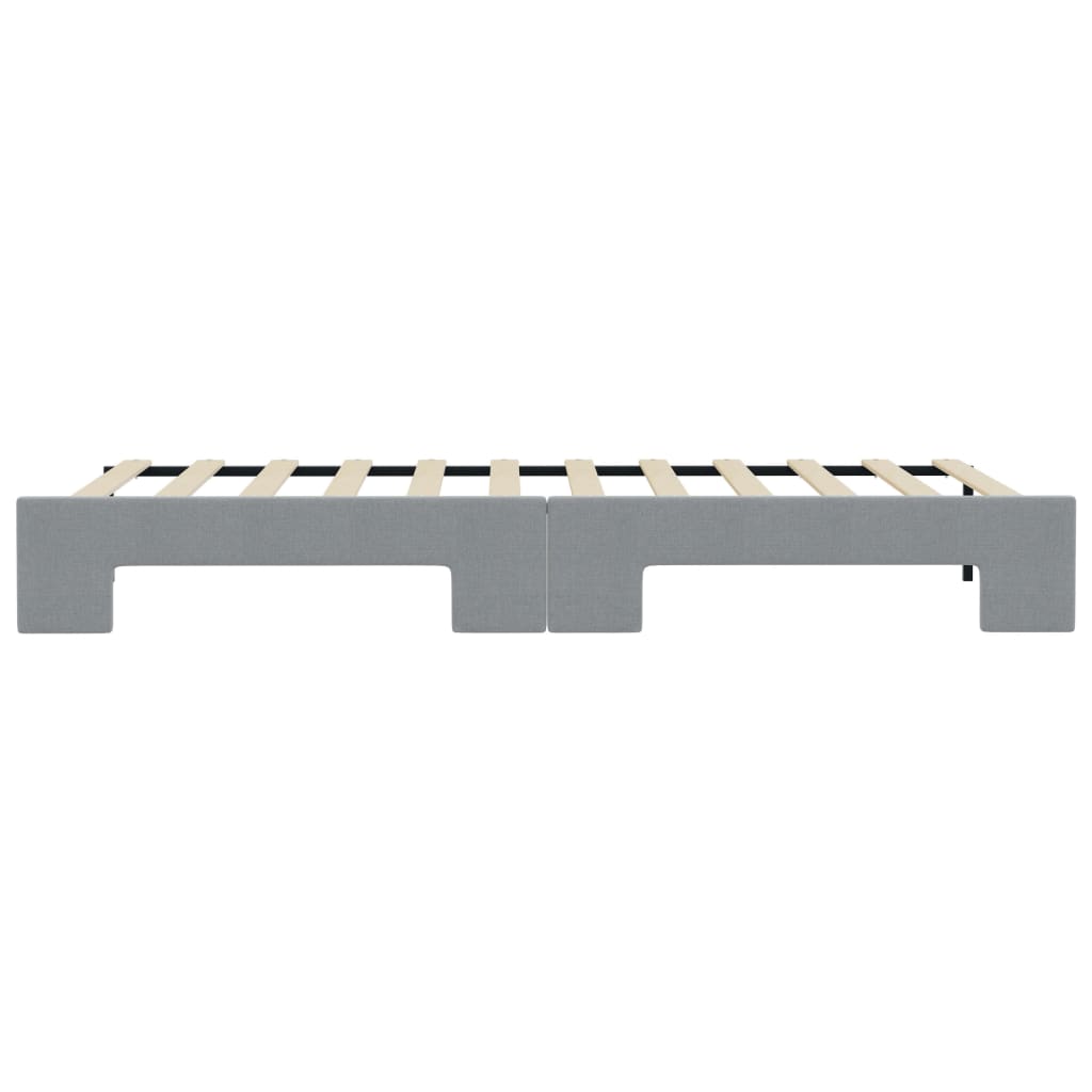 Daybed with Trundle without Mattress Light Grey 90x190 cm Single