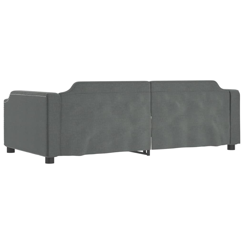 Daybed with Trundle without Mattress Dark Grey 90x190 cm Single
