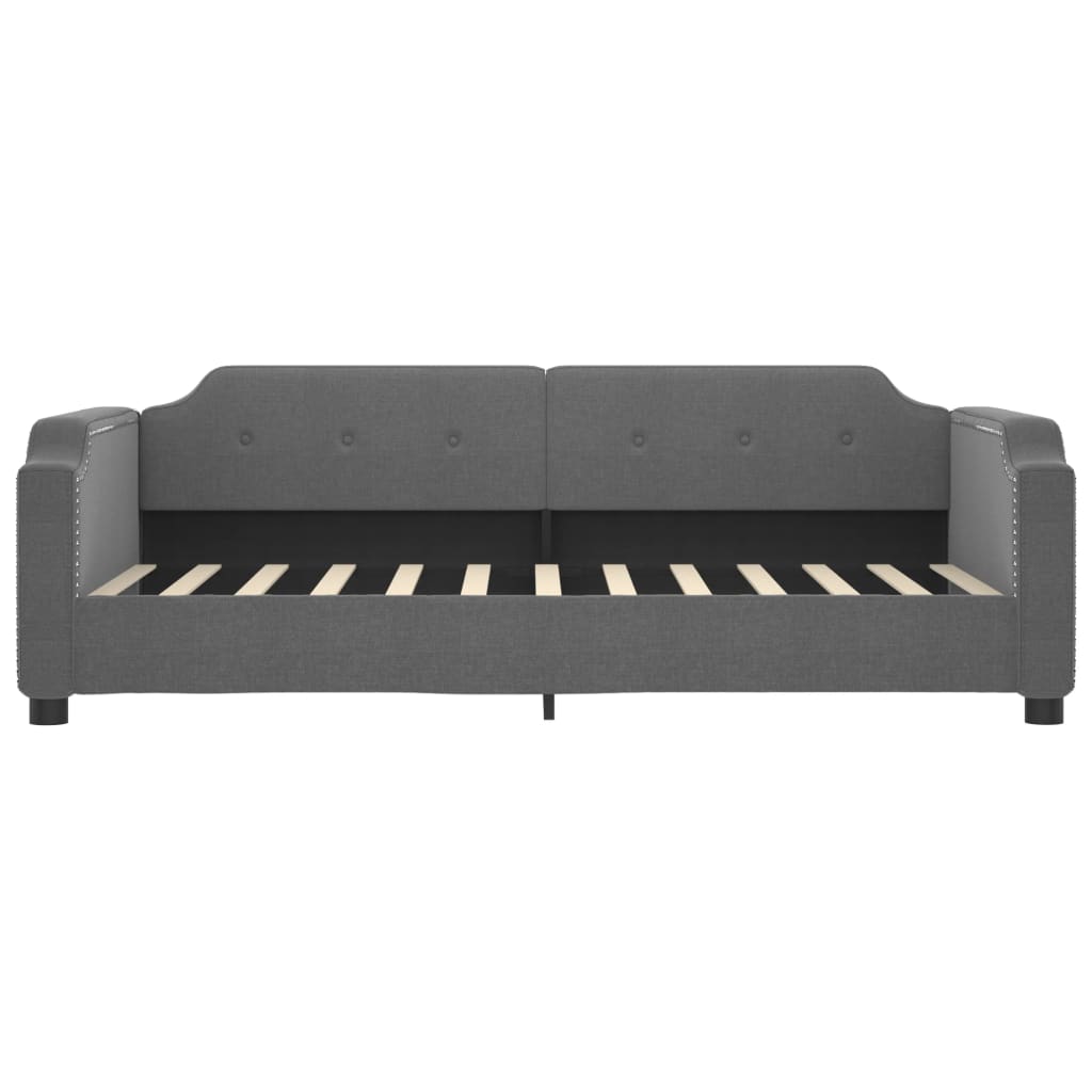 Daybed with Trundle&Drawers without Mattress Dark Grey 90x190 cm Single