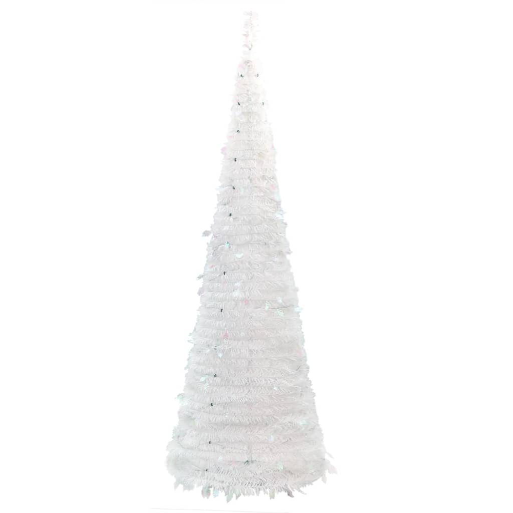 vidaXL Artificial Christmas Tree Pop-up 50 LEDs White 120 cm