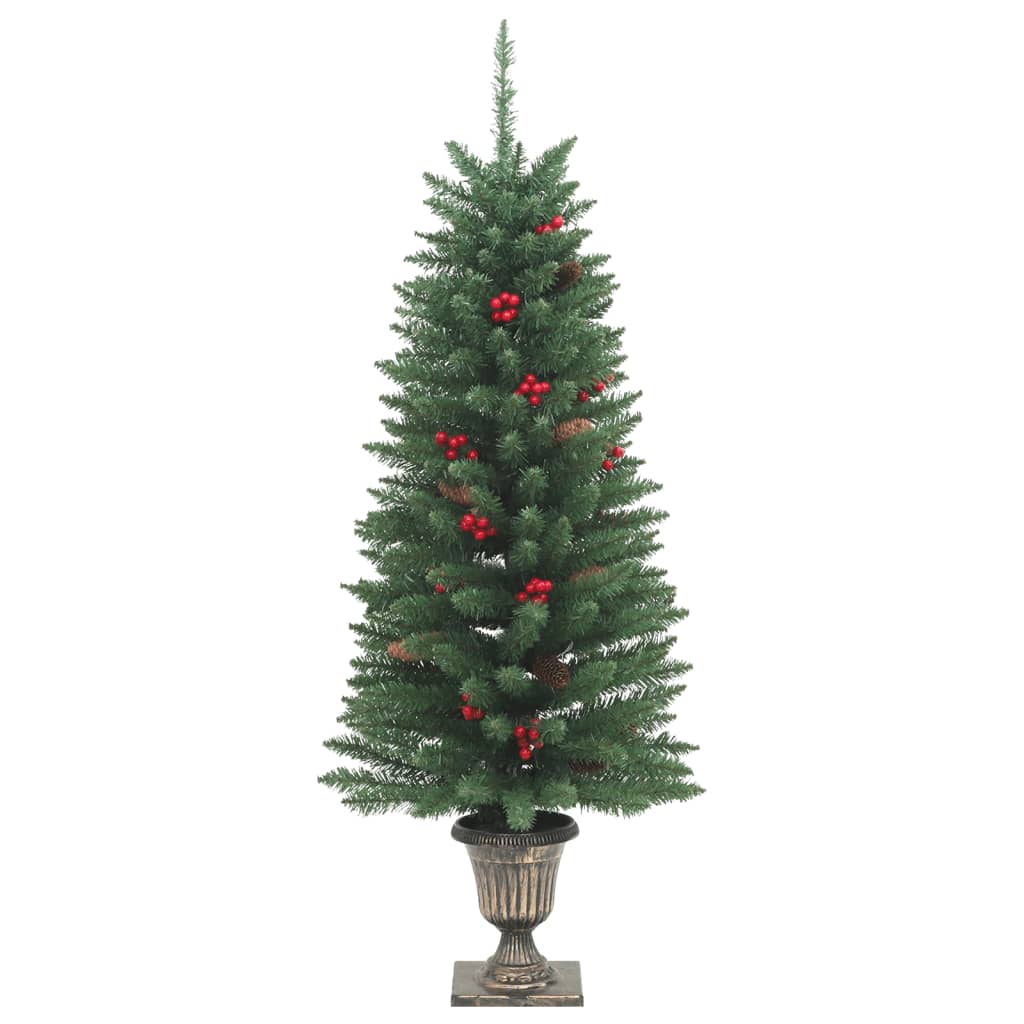 vidaXL Artificial Christmas Trees 2 pcs 100 LEDs Green 120 cm