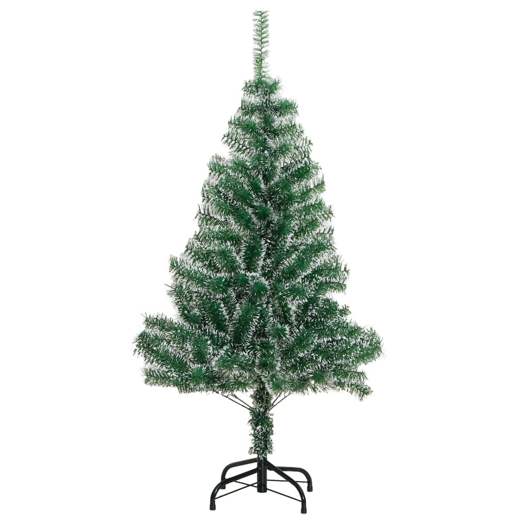 vidaXL Artificial Christmas Tree with Flocked Snow Green 150 cm