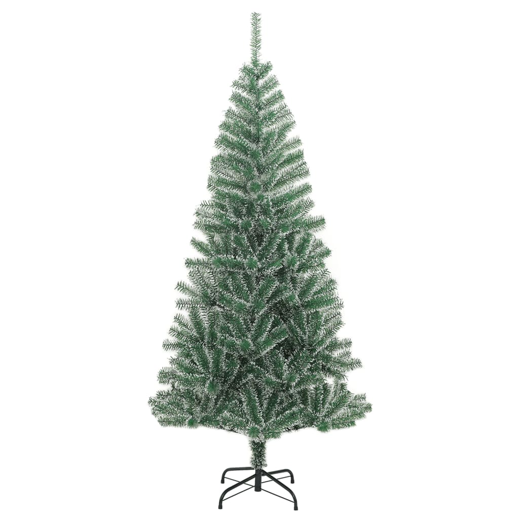 vidaXL Artificial Christmas Tree with Flocked Snow Green 240 cm