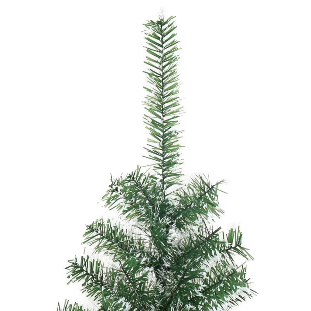 vidaXL Artificial Christmas Tree with Flocked Snow Green 240 cm