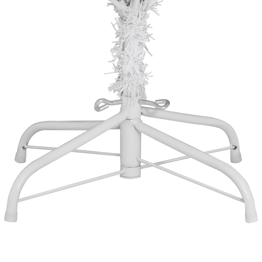 vidaXL Artificial Hinged Christmas Tree with Stand White 180 cm