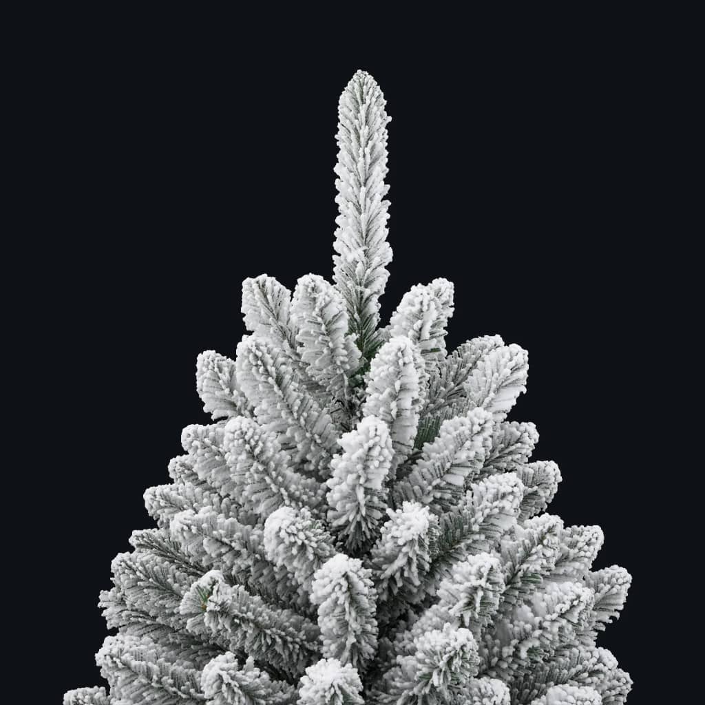 vidaXL Artificial Hinged Christmas Tree with Flocked Snow 120 cm