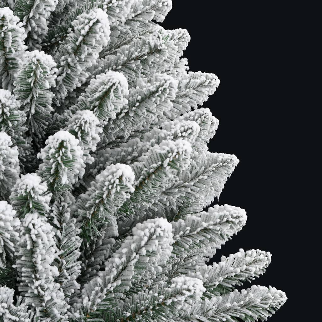 vidaXL Artificial Hinged Christmas Tree with Flocked Snow 120 cm