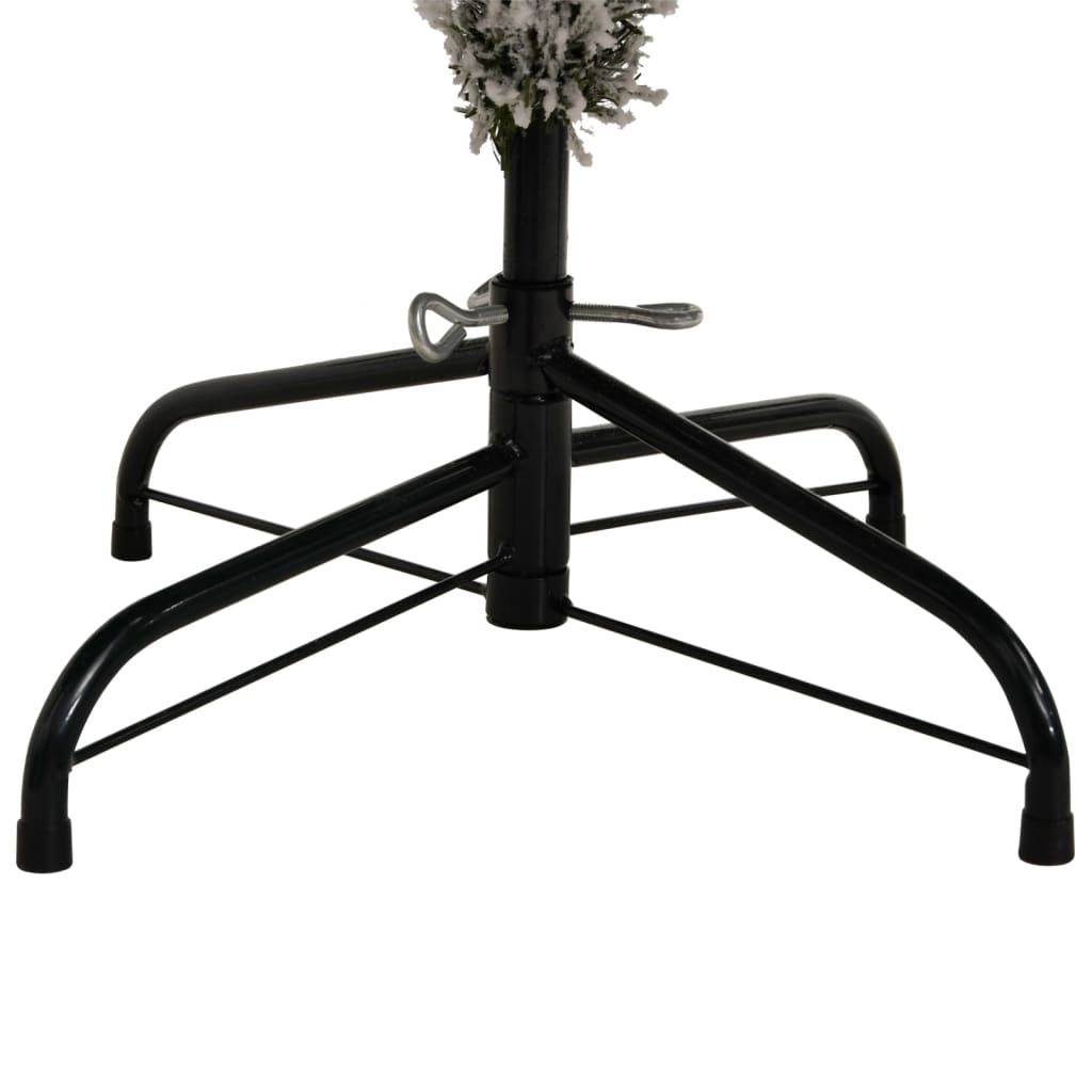 vidaXL Artificial Hinged Christmas Tree with Flocked Snow 270 cm